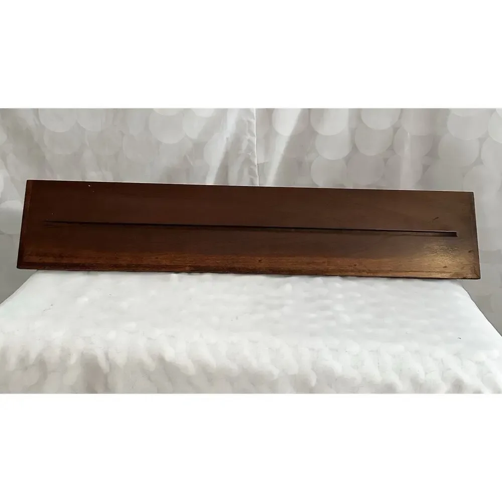 Pottery Barn Brown Wall Shelf Floating Crown Molding Style 24” Traditional